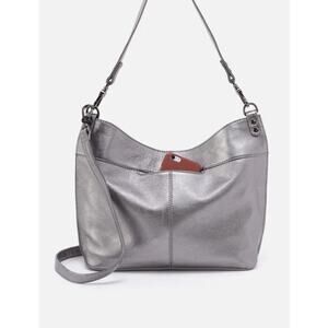 NWT Hobo Pier Shoulder Bag in Metallic Anthracite